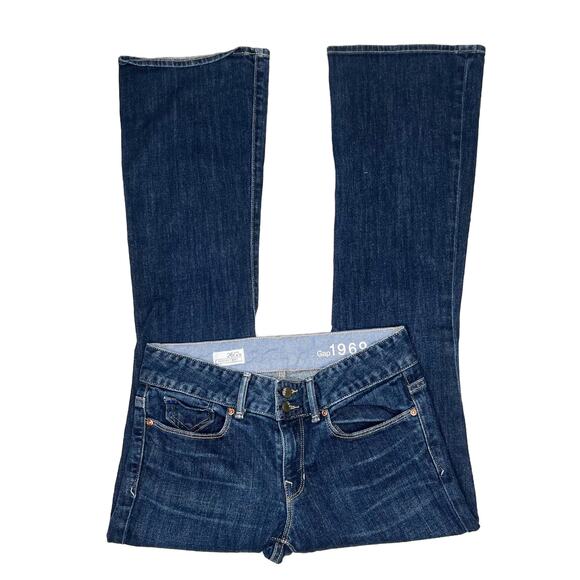 GAP 1969 Perfect Boot Jeans size 2/26 x 29 Low-Rise Bootcut Stretch Denim - Picture 8 of 15